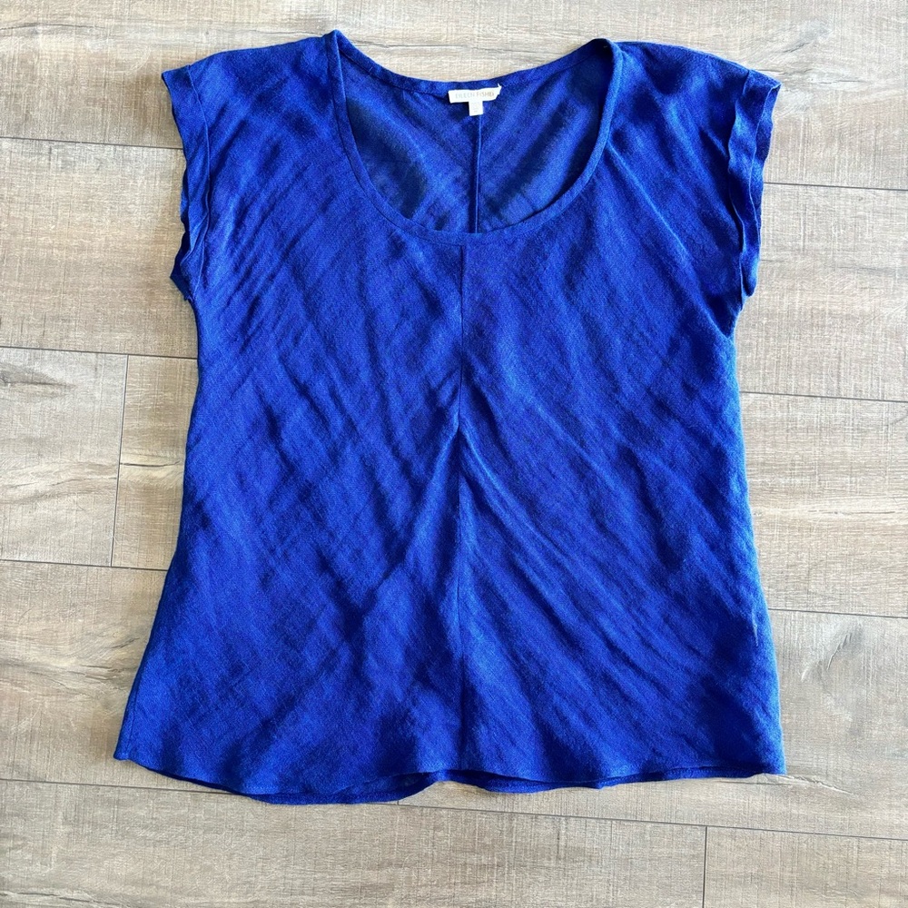 Eileen Fisher Women's Lightweight Linen Layering Cap Sleeve Top Size Medium